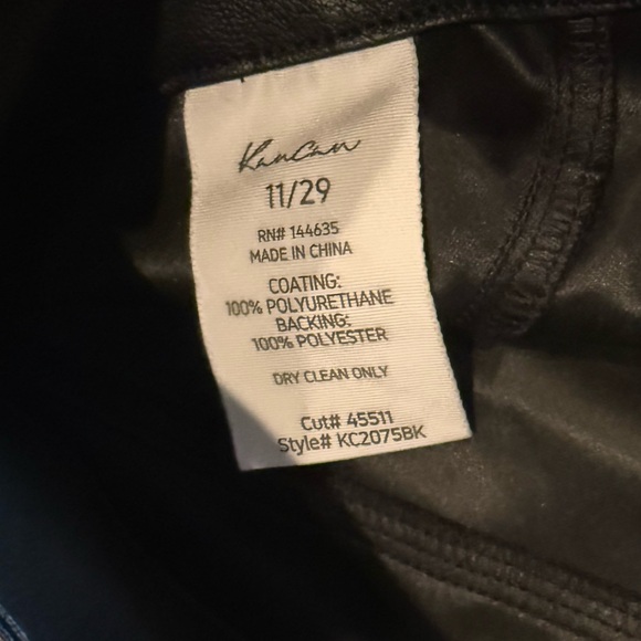 KanCan Faux Leather Skinny Straight Jeans NWT - Picture 6 of 11